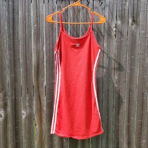 Adidas Red White Stripe Classic Bodycon Dress